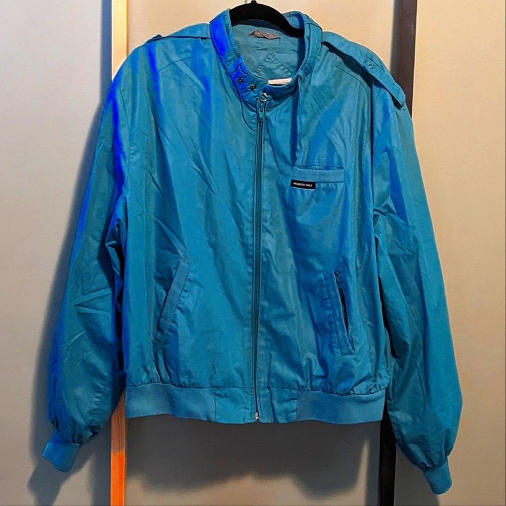 Vintage Teal 1980's Members Only Jacket size 46 (large)